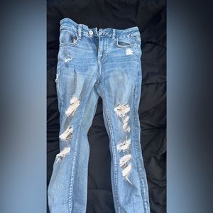 AE ripped skinny jeans, worn multiple times